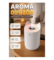 Ultrasonik Aroma Difüzör ve Hava Nemlendirici – Sessiz Çalışma ve LED Gece Lambası