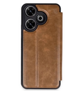 Redmi 13 4G Kılıf Flip Cover - Taba