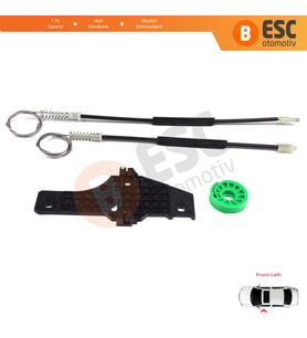 Peugeot 307 3A/C 3E 3H 2001-2008 4/5 Kapı 9634456980 İçin Ön Sol Kapı Cam Kriko Tamir Seti