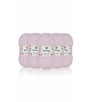 Yumurcak Kadife El Örgü Ipi Toz Pembe K1562 5 adet