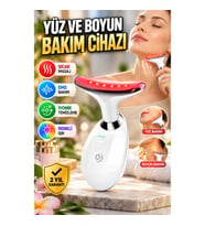 3 Modlu Yüz ve Boyun Bakım Cihazı – EMS, İyonik Temizleme, Sıcak Masaj ve Renkli Işık