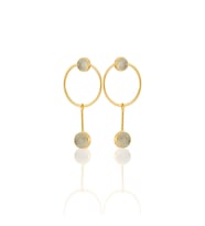 Kadir Jewellery 22 Ayar Altın Kaplama Kadın Sallantılı Küpe -El İşçiliği Ve Hipoalerjenik Küpe