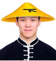 Uzak Doğu Asyalı Çin Japon Şapkası Sarı Renk