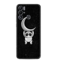 Tecno Pova Neo Kılıf Resimli Desenli Silikon Platinium Series Panda Moon 1811