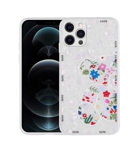 Apple iPhone 12 Pro Max Kılıf Desenli Sert Silikon Zore Mumila Kılıf White Bear