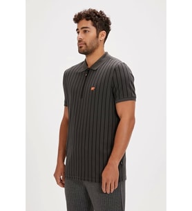 Bad Bear Theo Asphalt Men's Poloneck T-Shirt (Antrasit)