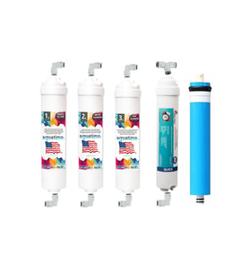 Kapalı Kasa 12" İnç 5li İnline Filtre Seti Nsf Onaylı Standart Membranlı (Aquatime)