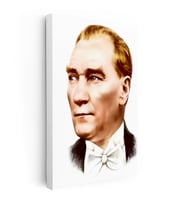 Kanvas Tablo Atatürk Papyonlu Çizim Atatürk Tablosu Ev Ofis Duvar Dekoru