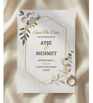 EKONOMİK DAVETİYE MODEL NO:104 ZARF DAHİL