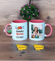 İspanyolca Öğretmeni Kupa Bardak Pembe Fotoğraflı Öğretmenler Günü Hediyesi