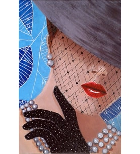 Kadın Figürlü Ahşap Poster 20x30