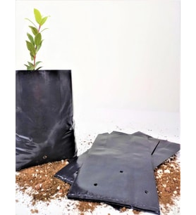 Kalın Körüklü Fide Torbası Fidan Yetiştirme Poşeti Siyah Delikli - 20x25 Cm. - 10 Kg.lık Paket