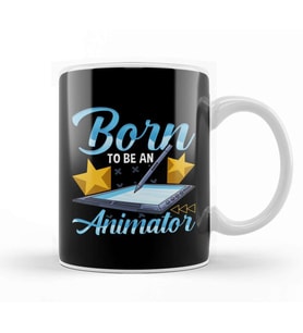 Born To Be An Animator Professional Artist Kupa Bardak Porselen