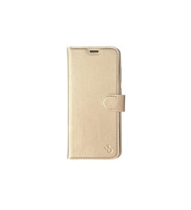 Jopus Galaxy S20 ile Uyumlu Kapaklı Kartlıklı Cüzdanlı Kılıf Gold