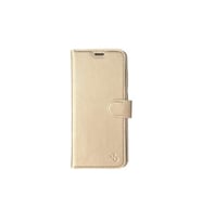Jopus Galaxy S20 ile Uyumlu Kapaklı Kartlıklı Cüzdanlı Kılıf Gold