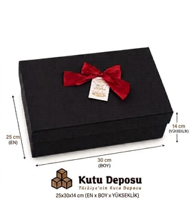 25x30x14 cm Hediye Kutusu-Siyah