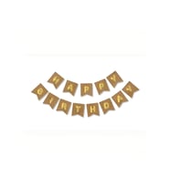Kraft Gold Happy Yaldızlı Banner