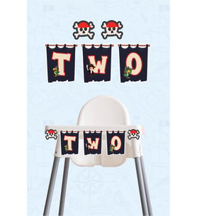 Korsan Konsepti Doğum Günü * TWO Banner (Kalın Kağıt)