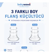 Göğüs Pompası Kalkanı Silikon Flanş Küçültücü 13-15-17mm