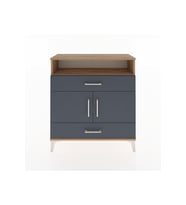 Arges Şifonyer 3 Raflı 2 Çekmeceli 2 Kapaklı 88x30x96 Çam-Antrasit