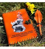 Yaşamlarımız Arasında Bir Müzik Deri Defter (Turuncu)