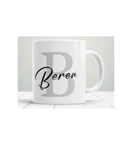 Kişiye Özel Baskılı B Harf Kupa
