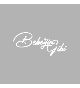 Bebeğim Gibi Araba Sticker siyah 15x6 CM (Beyaz)