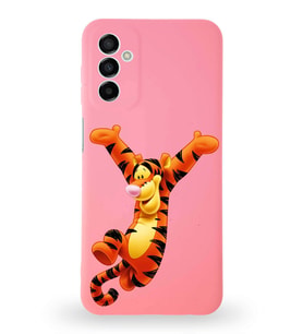 Samsung Galaxy M23 Uyumlu Lansman Kılıf Altı Kapalı İçi Kadife  Tiger Tasarımlı  Kapak (Şeffaf)