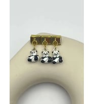 Çelik Gold Panda Sallantılı Nomi Charm - 25crm47