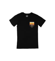 Highway Caravan Cep Logo Tasarımlı Siyah Tişört