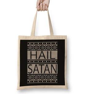 Hail Satan Christmas Knit Bez Çanta Uzun Saplı