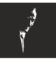Atatürk Silüet Sticker17x17 Cm Beyaz