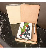Dinozor Ahşap Kutulu Defter Kalem Set