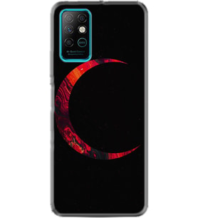 Infınıx Note 8 Kılıf Silikon Desen Özel Seri Red Moons 1747