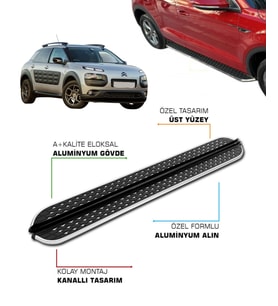 CITROEN C4 CACTUS UYUMLU 2014 2015 2016 2017 2018 2019 2020 2021 ARACA ÖZEL YAN BASAMAK