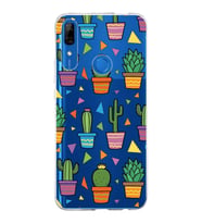 PrintiFy Huawei P Smart Z ile Uyumlu 1mm Slim Fit Water Color 4 Baskılı Şeffaf  Kılıf