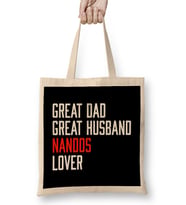Great Dad Great Husband Nandos Lover Bez Çanta Uzun Saplı