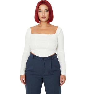 Kadın Cool & Comfort Tarzı Örme Crop Bluz Vücuda Oturan Bodycone Silueti İle Günlük Kullanım