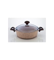 Falez Creamy Granitec 30 Cm Kısa Granit Tencere