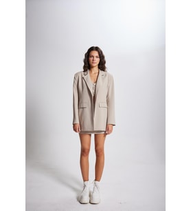 Markano Striped Blazer Ceket Bej