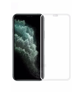 Apple Iphone 11 Pro Max Komple Kapatan Kırılmaz Cam Ekran Koruyucu Beyaz