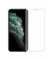 Apple Iphone 11 Pro Max Komple Kapatan Kırılmaz Cam Ekran Koruyucu Beyaz