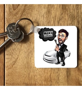 Kişiye Özel Ajan Karikatürlü Anahtarlık