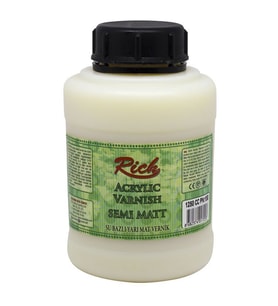 Rich Su Bazlı Vernik YARI MAT (Semi Matt Acrylic Varnish) 1250 cc. 
