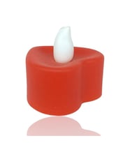 Kalp Model Işıklı Tealight Kırmızı Mum