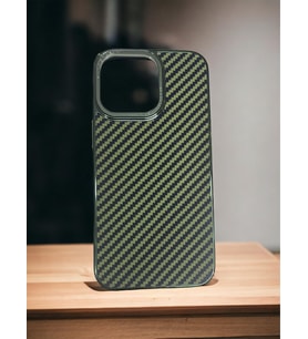 iPhone 13 Pro A+ Kalite  Carbon kaplama  telefon Kılıfı (Yeşil)