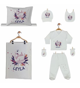 Pia Baby Gl 2201 İsme Özel Yastık Battaniye Zıbın Set