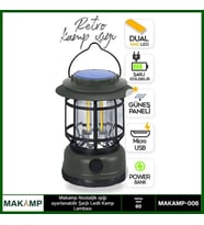 Northcity Nostaljik Işığı Ayarlanabilir Şarjlı LED'li Kamp Feneri - Rechargeable outdoor kamp lambası