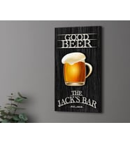 BK Gift Kişiye Özel Kabartma Tasarımlı Siyah(Ebony) Ahşap Bar Tabelası 61cm, Home Bar Tabela, Rustik Ev Dekorasyonu, Duvar Dekoru (Model 1)