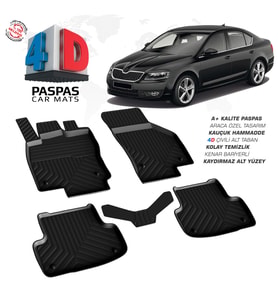 Skoda Octavia A7 4D Havuzlu Paspas OMSA 2013 2014 2015 2016 2017 2018 2019 2020 2021 2022 2023 2024